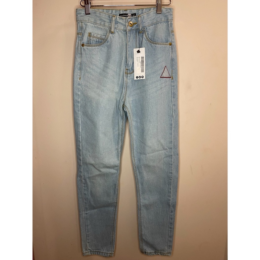 Boohoo Petite high rise mom jeans